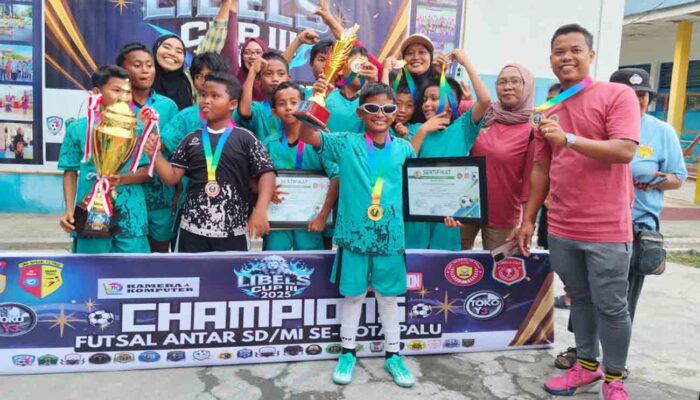 SDN Pengawu Kampiun Liga Futsal SD/MI Palu 2025, Buktikan Konsistensi Juara