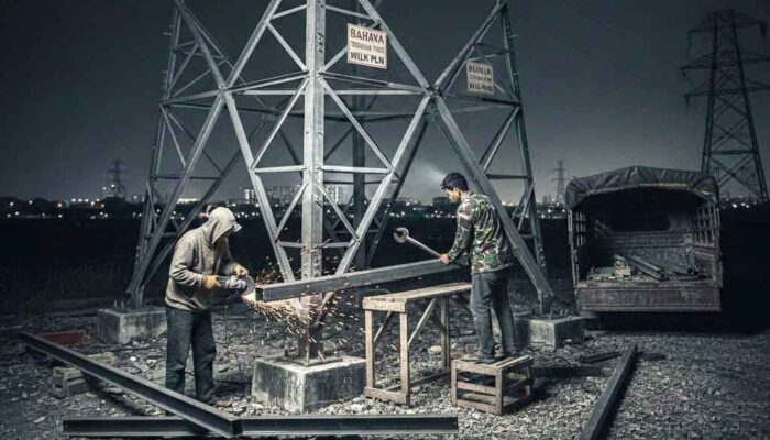 Polisi Ungkap Pencurian Besi Tower PLN, Kerugian Mencapai Rp22,7 Juta