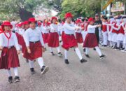 Lomba Gerak Jalan Pelajar Semarakkan HUT ke-24 Parigi Moutong