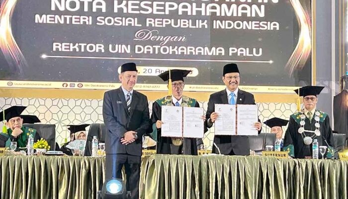 MoU Kesejahteraan Sosial, Kemensos dan UINDak Perkuat Kolaborasi di Palu