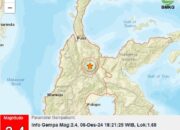 Sigi Dilanda Gempa Kecil Kedalaman 3 KM