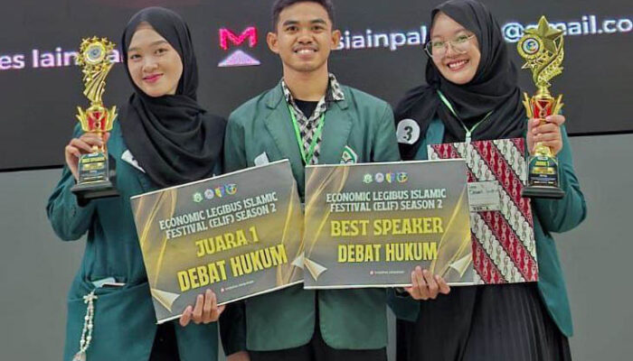 Mahasiswa UIN Datokarama Palu Juara 1 Debat ELIF se-Sulawesi