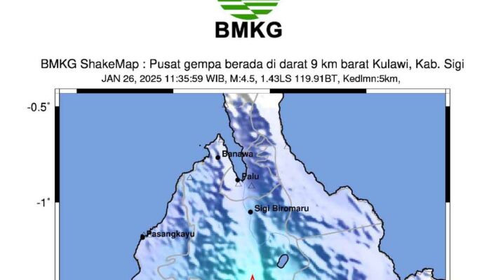 Gempa Dangkal Akibat Sesar Palu Koro Guncang Kulawi, Sigi