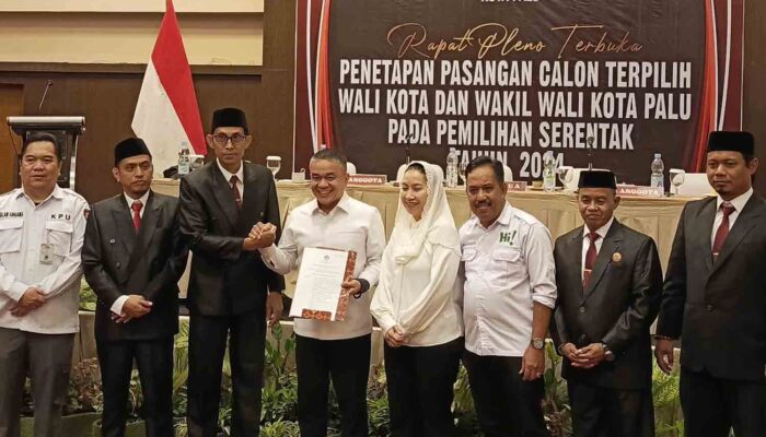 KPUD Palu Kukuhkan Kemenangan Hadianto-Imelda