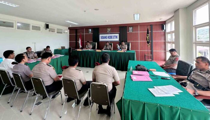 Karier Tujuh Anggota Polda Sulteng Berakhir di Sidang Etik