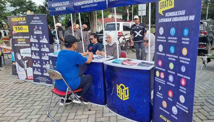 Kemenkum Sulteng Hadirkan Layanan Hukum di Car Free Day