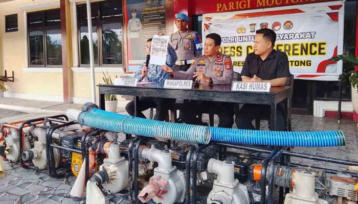 Tambang Emas Ilegal Cemari Sawah, Dua Warga Parimo Ditangkap