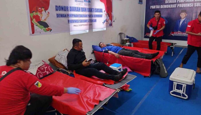 Demokrat Sulteng Rayakan HUT ke-24 dengan Donor Darah