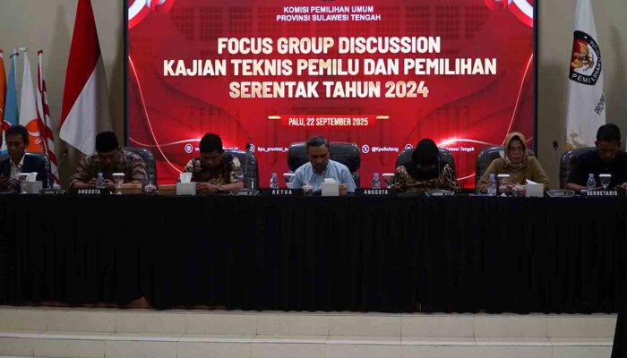 KPUD Sulteng Himpun Masukan Revisi UU Pemilu Lewat FGD