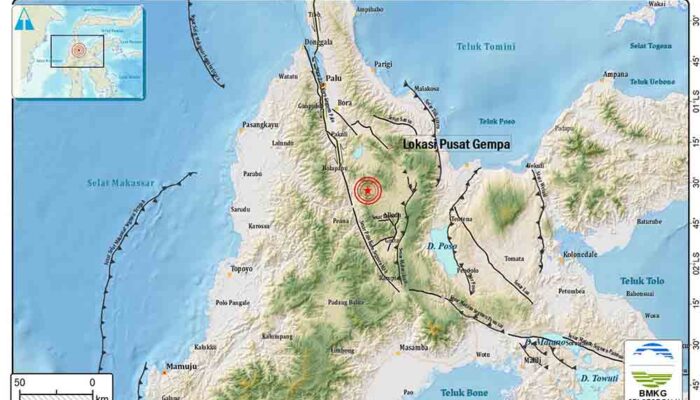 Gempa Darat Kedalaman 5 KM Guncang Lawua, Sigi
