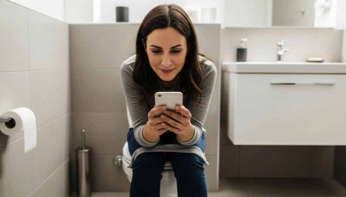 Hobi Main HP di Toilet? Waspada Bahaya Wasir Mengintai