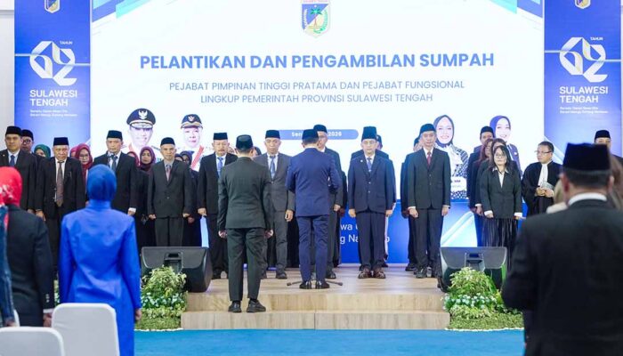 Pemprov Sulteng Percepat Kinerja Lewat Pelantikan 40 ASN