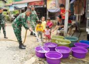 Kerahkan Puluhan Tangki, Kodam Palaka Wira Kirim Bantuan Air Bersih Hingga ke Pelosok Desa